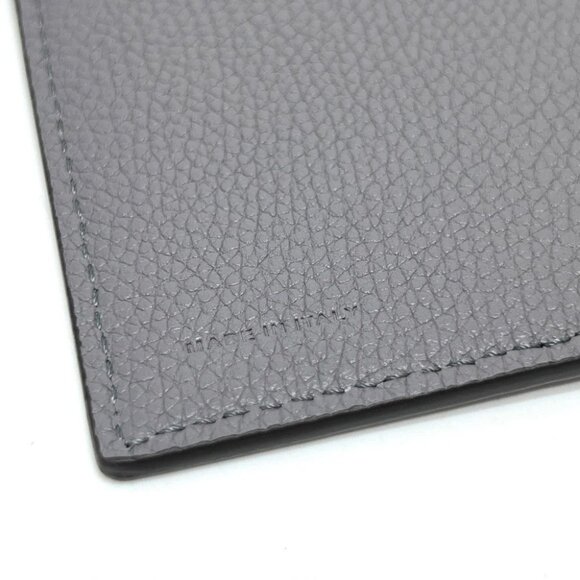 FENDI 7AS378 logo Small pass case passport case Leather gray - Picture 3 of 11